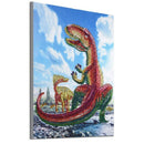 Colorful "Dragon" Baby Dinosaur Head 5D Diy Diamond Painting Partial Specia R4R6