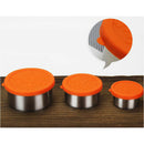 Stainless Steel Fresh-keeping Box Silicone Stretch Lid Lunch Box 400ml