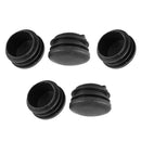 Black Plastic 35mm Dia Blanking End Caps Round Tube Insert 5 Pcs A9B3