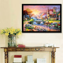 Diy 5D full drill Townlet landscape diamond Painting Embroidered Cross StitchME