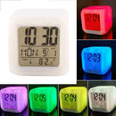7 Color LED Change Digital Glowing Alarm Clock Night For Bedro Child New Li K9D2