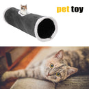 Collapsible Pet Cat Tunnel for Indoor Outdoor Suede Hideaway Tube Play Toys A
