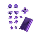 Replacement Plating Buttons and Touchpad for PS4 Controller Shell Red+Purple