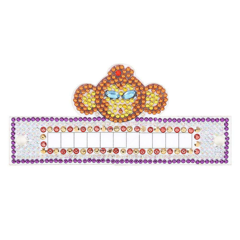 DIY Monkey Special Shaped Diamond Painting Luminous Parking Number Plate