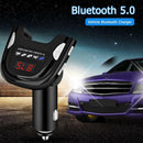 Dual USB Bluetooth 5.0 Car Phone Charger Handsfree MP3 Player FM Transmitter
