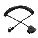 Coiled D-TAP Cable DC 5.5*2.5mm Plug Adapter for Anton Bauer Battery Dtap