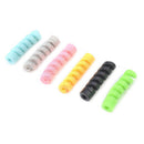 6pcs Cable Protector Bobbin Winder Data Line Case Rope Spring Twine Protectio.AU