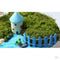 5x Wooden Mini Fence Barrier Ornaments Garden Micro Landscape Bonsai DIY Blue