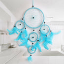 Five-rings Blue Dream Catcher Wall Hanging Home Car Decor Craft