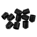10pcs Rubber Pool Cue Tip Head Protector Cover for Billiard Snooker Black