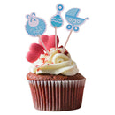 36pcs Cute It's a Girl Boy Baby Carriage Bib Rattle Cake Toppers Photo Props