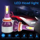 1 Pair COB LED Car Headlight Bulbs 72W Headlamp Fog Light Purple (H11)