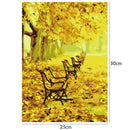 5D DIY Tree Bench Abstract Oil Paint By Numbers Kits Wall Picture Set