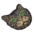 Cat head Embroidery lace applique paillette fabric sweater clothes sequin% JR