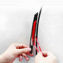 4pcs Safety Reflective Tape Warning Car Door Stickers Accessory Carbon Fiber