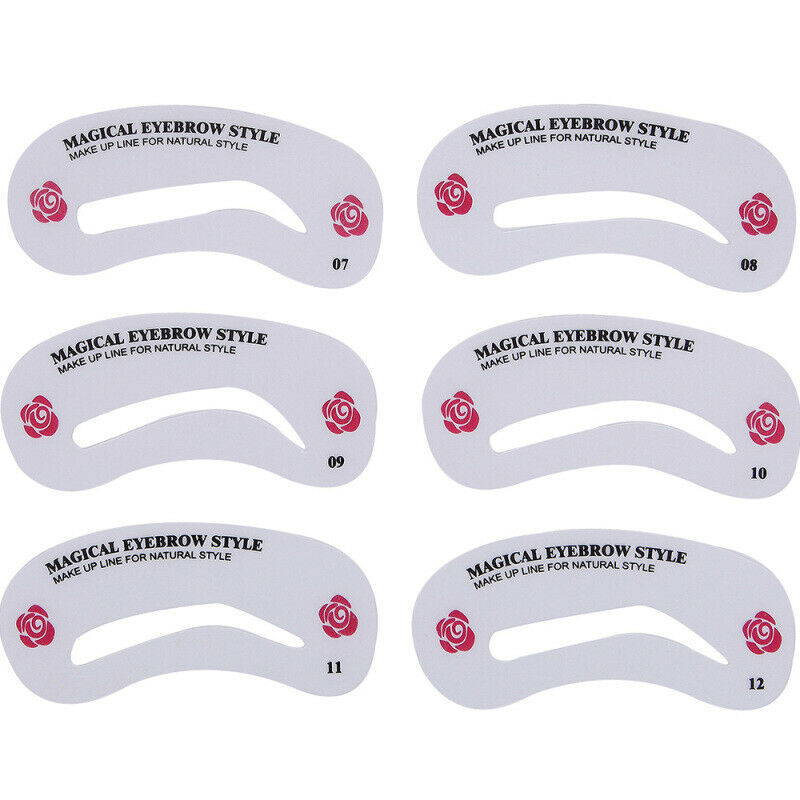 24Pcs/set Eyebrow Stencil Grooming Eyebrows Makeup DIY Kit Design Guide COS