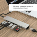 8-in-1 USB Type-C Adapter with HDMI RJ45 Port USB 3.0, SD/TF Card Reader