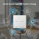 Smart Home Light Wifi Switch 4 Gang Wireless APP Remote Control Touch Panel A