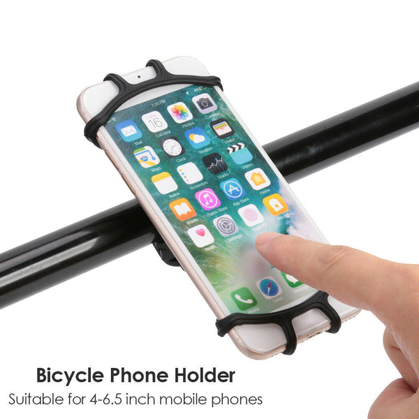 Silicone Bike Phone Holder 360 Rotation Bicycle Handlebar Mobile Support