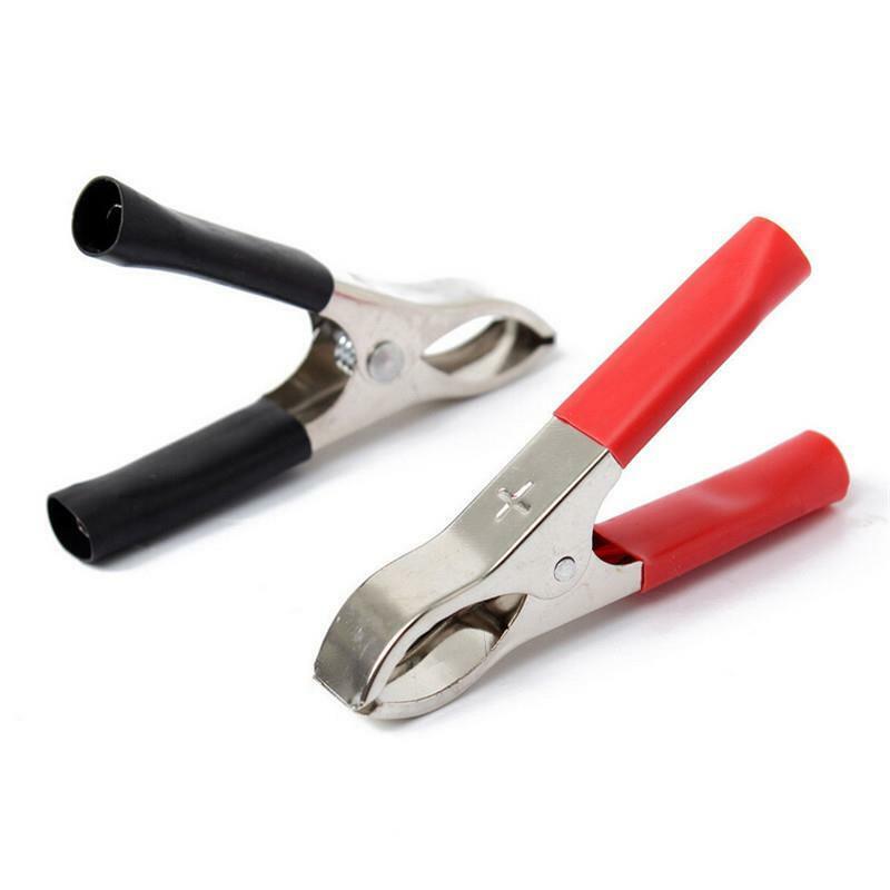 4X 75mm 30A Crocodile Alligator Car Van Battery Test Lead Insulated Clips JR