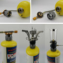 Outdoor Camping Propane Tank Adapter Stove Canister Head Converter Fitting A