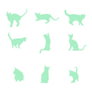 9 Pieces Cat Luminous Wall Stickers Glow in the Dark Ceiling Stickers