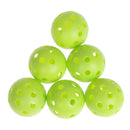 6pcs Plastic Whiffle Airflow Hollow Golf Practice Green Round Training Ball