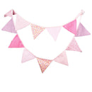 3.2m 12 Flags  Pink Cotton Party Wedding Pennant Bunting Banner Decor