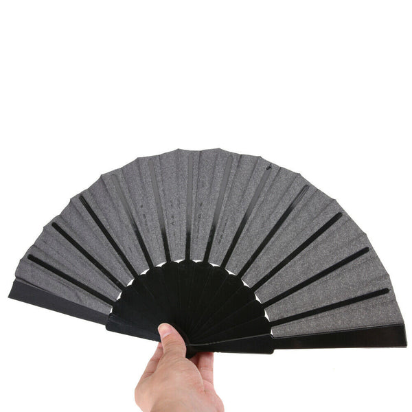 Black Folding Hand Fan 23cm Summer Portable Women Fan Craft Souvenir Decor #gib