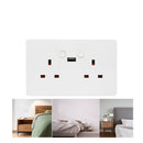 Voice Control Socket Panel Wifi Adapter Dual Usb Uk Plug Switch Wall Socket