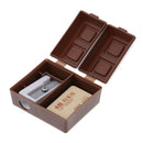 2Pcs creative chocolate plastic pencil sharpener with eraser writing statione!j