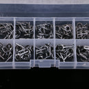100pcs Fishing Top Rings DIY Pole Repair Kit Line Guides Eyes 0.9mm/ 1.0mm/