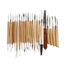 22pcs Stainless Steel and Wooden Handle Clay Pottery Sculpture Tool New