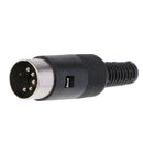 5-Pin Male Female Plug Solder Connector with Plastic Handle Adapter