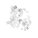 90PCS of 9 Sizes Chronograph Watch Pusher Button C-clip E Clip Circlip Ring