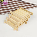 Natural Bamboo Soap Tray Dish Holder Dish Box Case Bath Shower Plate Bathroom AU