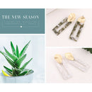 Hoop Earrings Rectangle Marble Effect Earrings For Women Drop Dangle Earrin M5S1