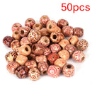 50PCS Dreadlock Hair Beads Dread Beads Hair Braid Pins Rings DIY Cuff Jewelry -Q