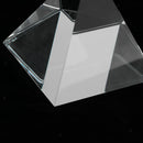 2.4'' Transparent K9 Crystal Optical Pyramid Prism, Paperweight Collectible Home