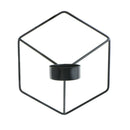 Geometric Tea Light Wall Candlestick Candle Holder for Wall Decoration_Black