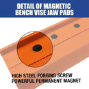 6 inch Magnetic Bench Vice Jaw Pad Multi-Groove Vise Holder Grips Heavy Dut G1K3