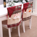 Style Claus Santa Cover Stool Hotel Ornaments Chair Square Decor Christmas