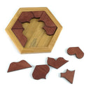 Wooden Tangram Jigsaw Board Educational Early Learning Wood Puzzles Game To M6R9