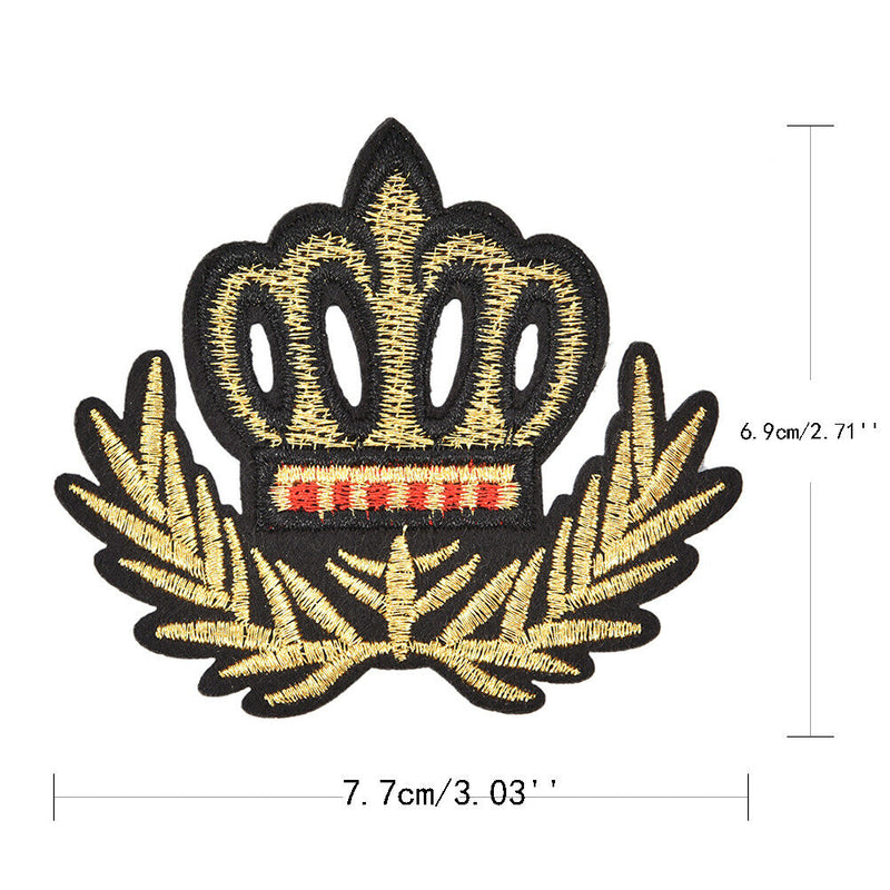 1 x crown patches iron on motifs applique for garment accessory for DIY patchesZ
