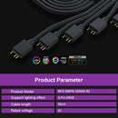 1 to 5 3PIN Addressable RGB Fan Splitter Cable Cord for Chassis PC Case CPU