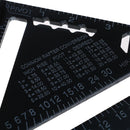 7'' Aluminum Alloy Triangle Angle Protractor Speed Square Measuring Ruler Miter