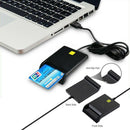 USB Smart Card Reader Common Access Compatible For CAC SIM Bank Card w/ CD Drive