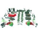 Plastic Military Playset, 52pcs 4cm Soldier Army Men Figures & Accessories