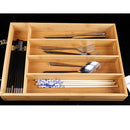 Bamboo Drawer Organizer Silverware Organizer Utensil Holder Cutlery Tray with