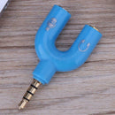 3.5mm Stereo Audio Jack Earphone Headphone 2 Way U Splitter Adapter A